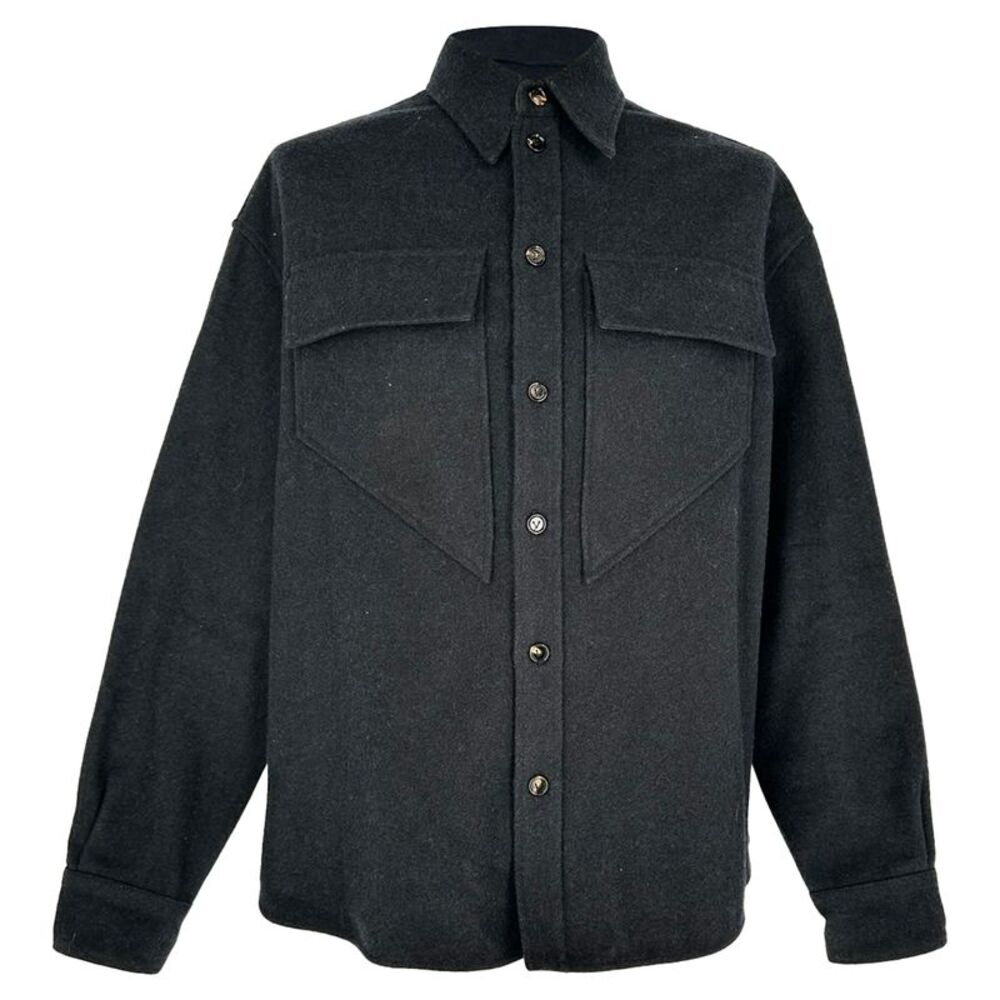 Bottega Veneta Overshirt in Black Wool